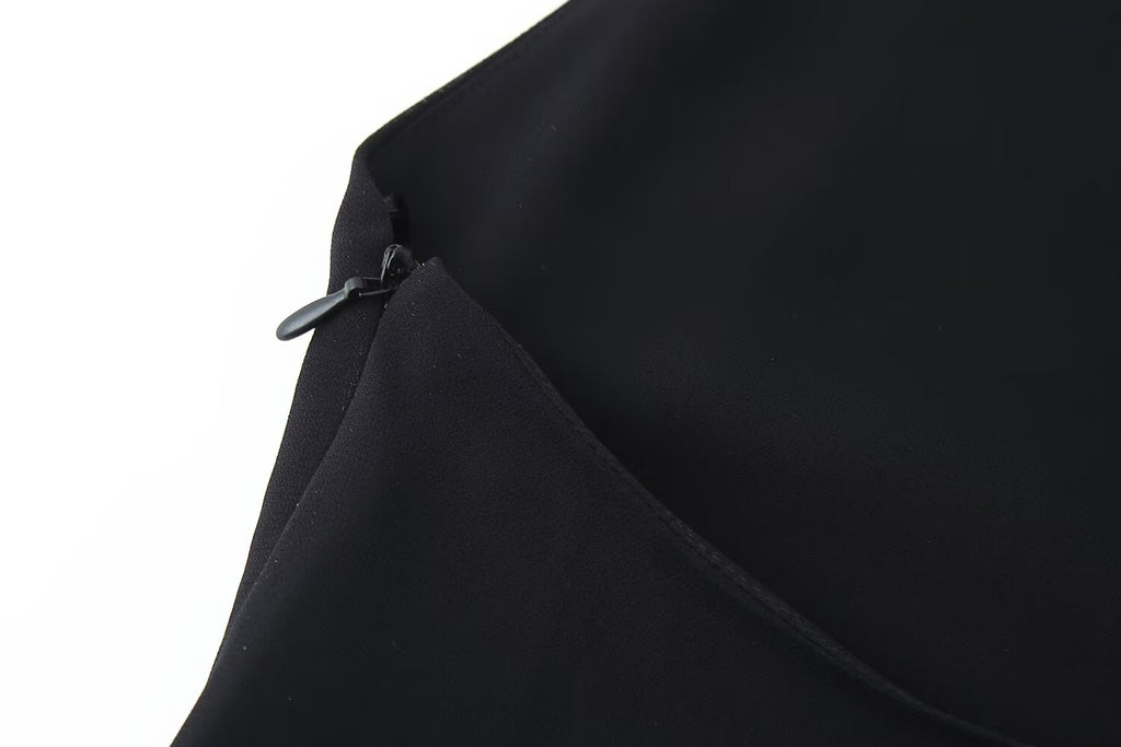 Women's Summer Women Clothing Laminated Decoration Hanging Collar Maxi Dress Women