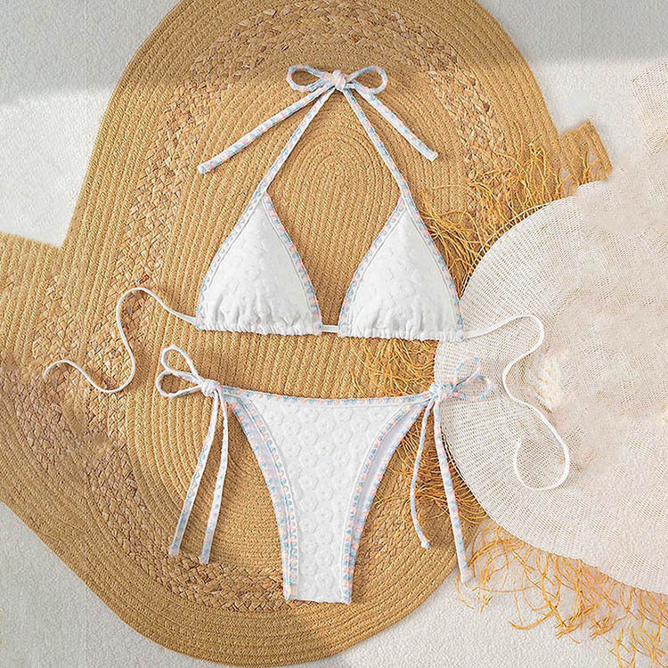 Solid Color Bikini Swimwear