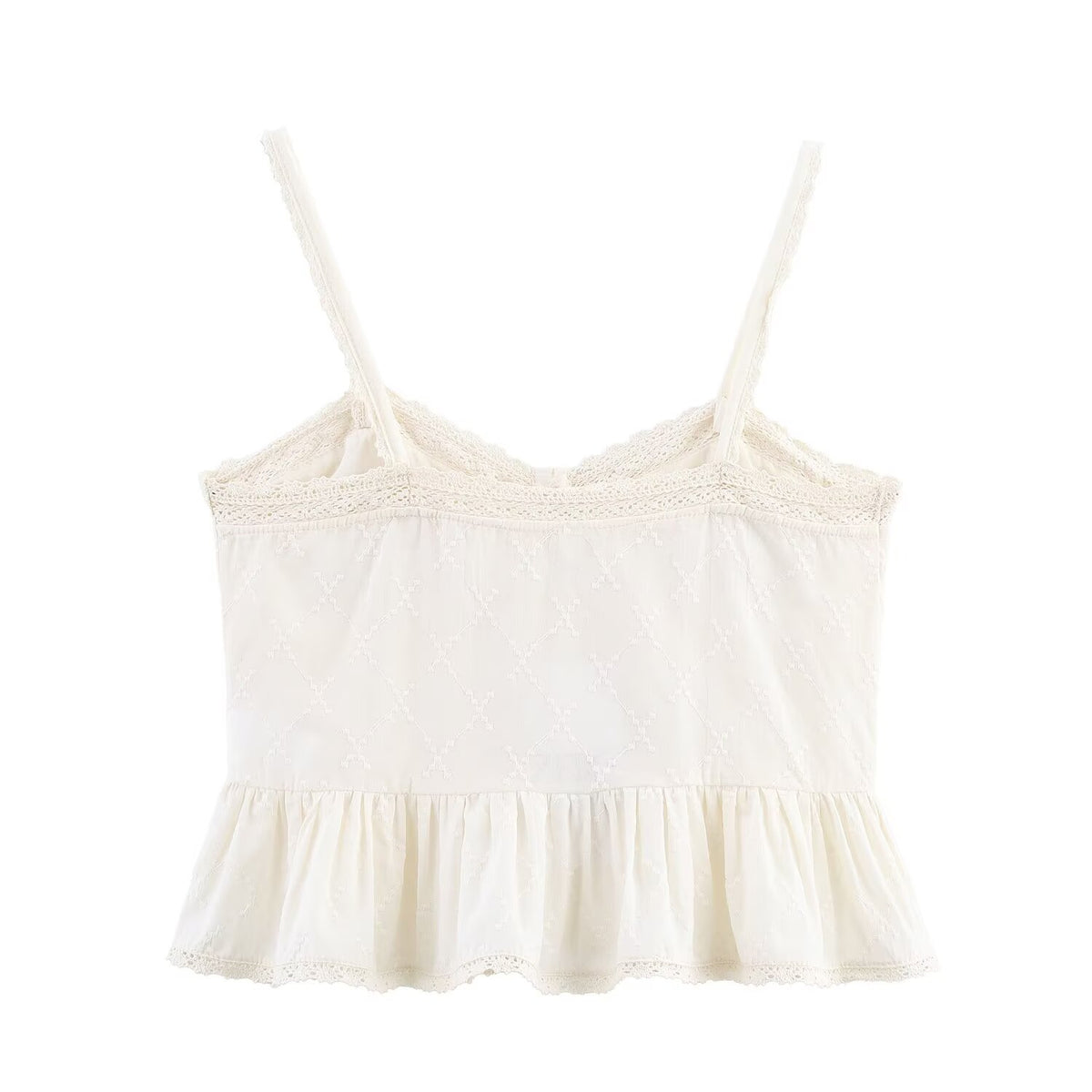 's French Pure Want To Top Lace Patchwork Waist Sling