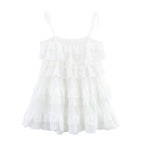 Embroidered Ruffled Cami A-Line Mini Dress
