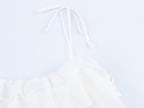 Embroidered Ruffled Cami A-Line Mini Dress