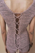 Women's Homemade Women's Textured Knitted Top Textured Knitted Shorts