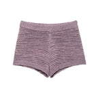 Women's Homemade Women's Textured Knitted Top Textured Knitted Shorts