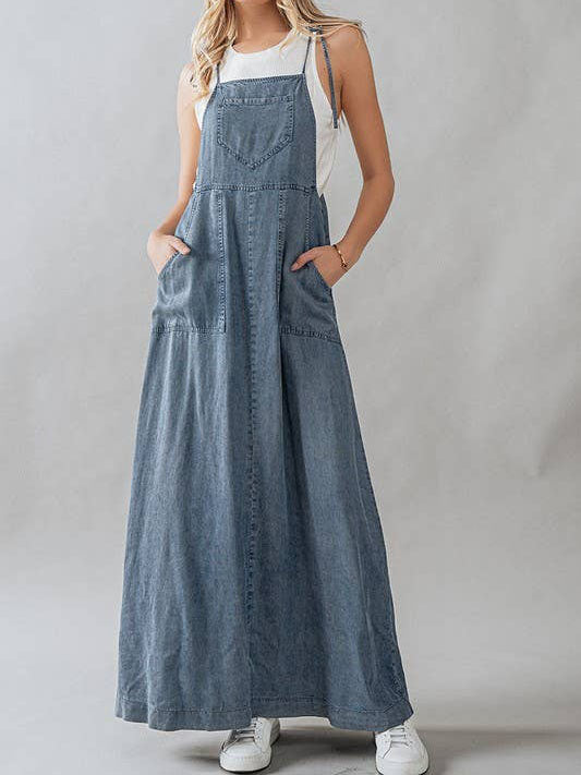 Summer Lace Up Tooling Denim Washed Multi Skirt