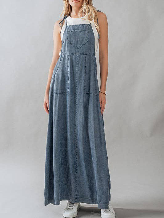 Summer Lace Up Tooling Denim Washed Multi Skirt