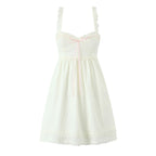 Women's V Neck Lace Up A Line Dress