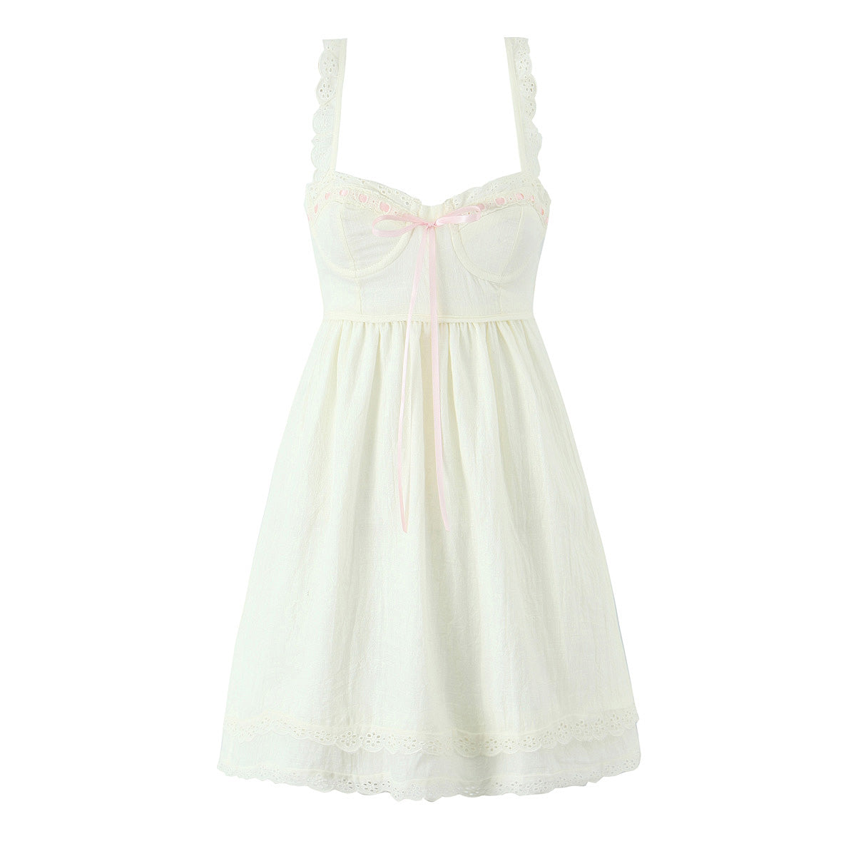 Women's V Neck Lace Up A Line Dress
