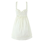 Women's V Neck Lace Up A Line Dress