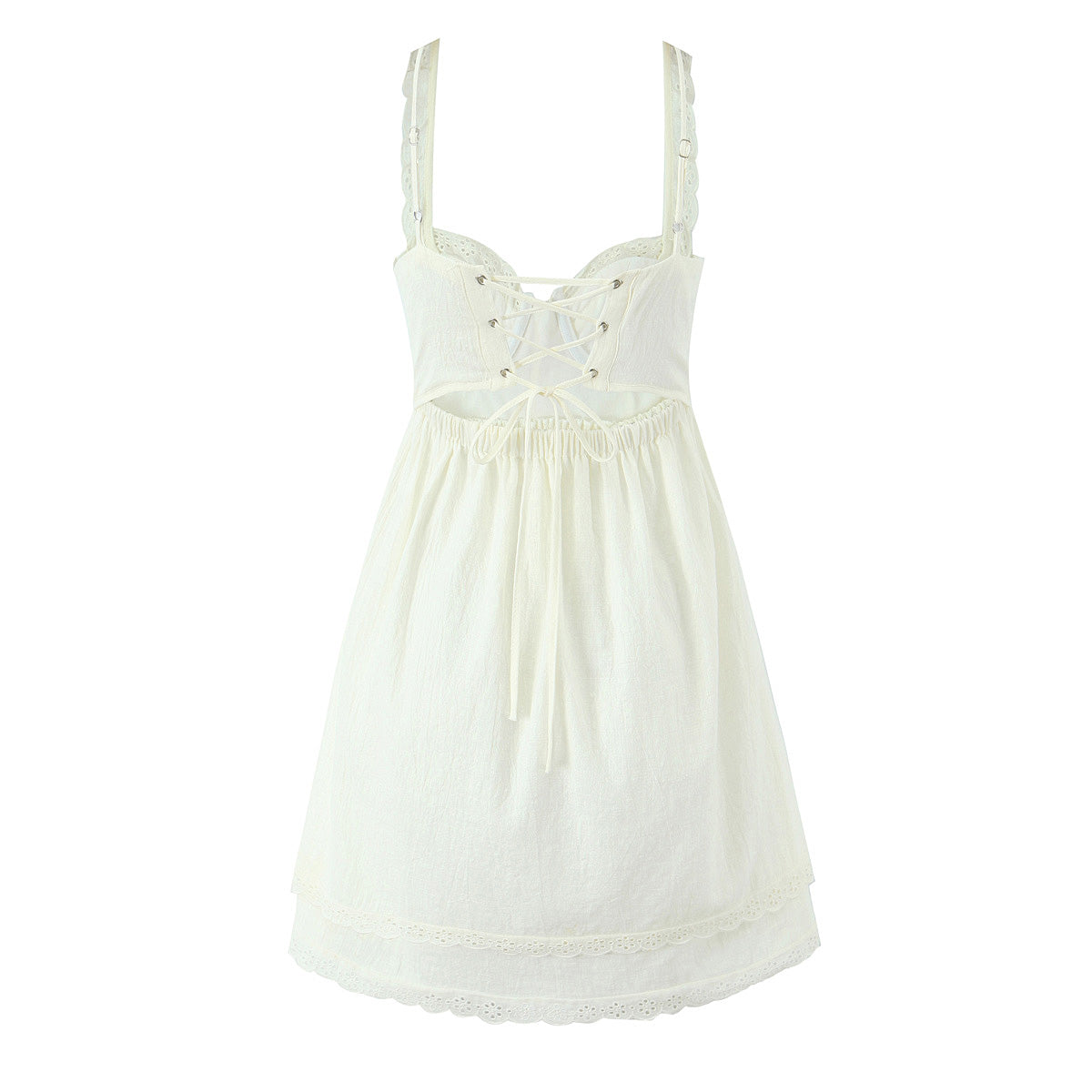 Women's V Neck Lace Up A Line Dress