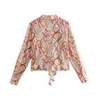 Bow Tie Printed Shirt Printed Shorts Sets