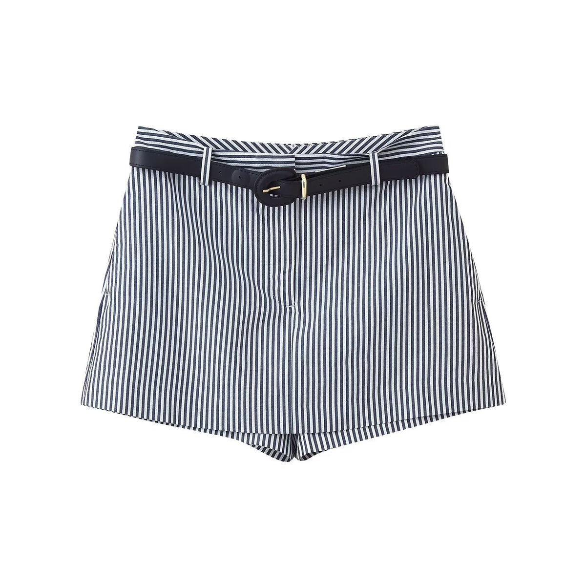 Women's Waistband Striped Short Culottes