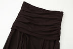 Women's Translucent Pleated Design Skirt