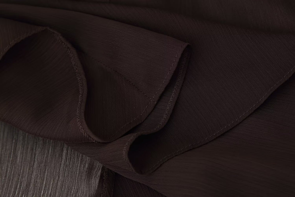 Women's Translucent Pleated Design Skirt