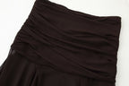 Women's Translucent Pleated Design Skirt