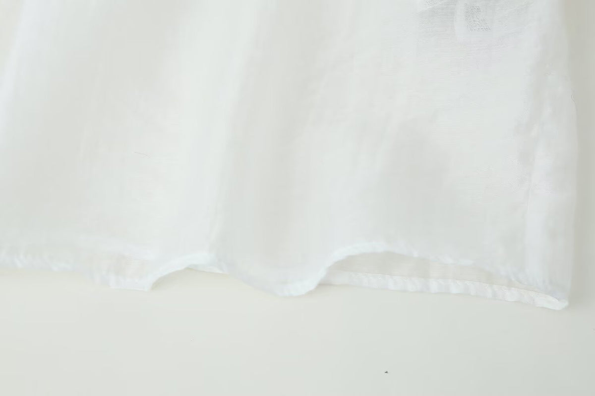 Women's Pleated Decorative Stitching Mid Waist Midi Skirt