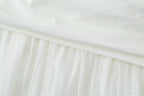 Women's Pleated Decorative Stitching Mid Waist Midi Skirt