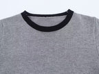 Women’s Contrast Color Striped Crew Neck Sweater