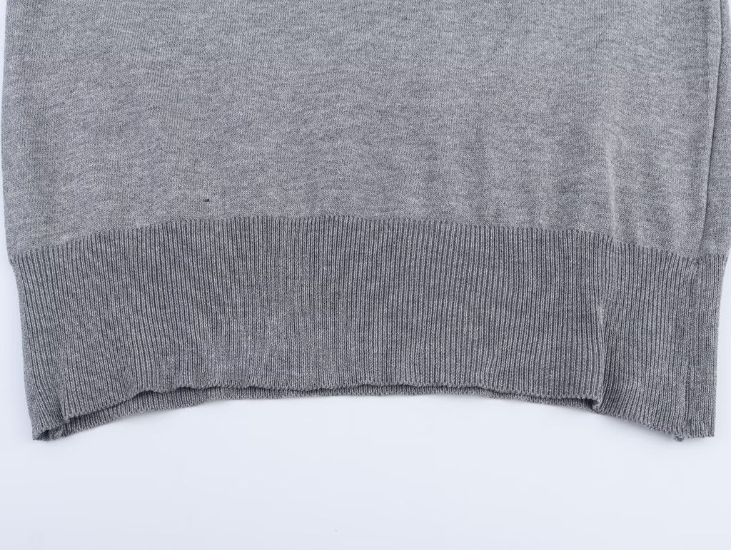 Women’s Contrast Color Striped Crew Neck Sweater