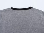 Women’s Contrast Color Striped Crew Neck Sweater
