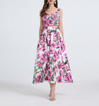Women's 's Printed Blouse & Skirt Set