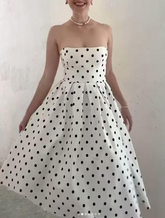 Women's Women's's Summer Polka Dot Printing Bandeau Dress