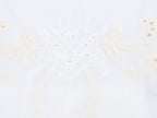Simple Embroidery Short Pleated Hem Sling Top