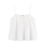 French Embroidered Strap Top