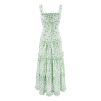 Women Clothing Summer Vacation Stitching Printing Slip Dress
