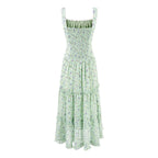 Women Clothing Summer Vacation Stitching Printing Slip Dress