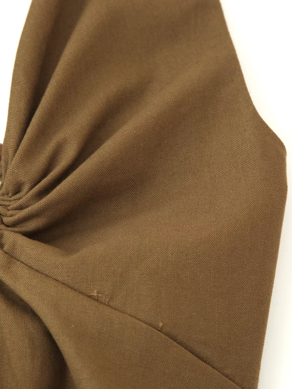 Spring Buckle Decoration Pleated Hanging Collar Dress