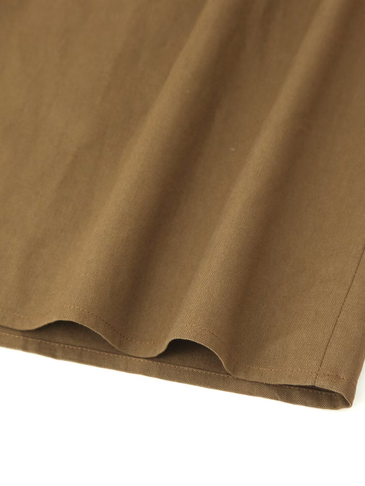 Spring Buckle Decoration Pleated Hanging Collar Dress