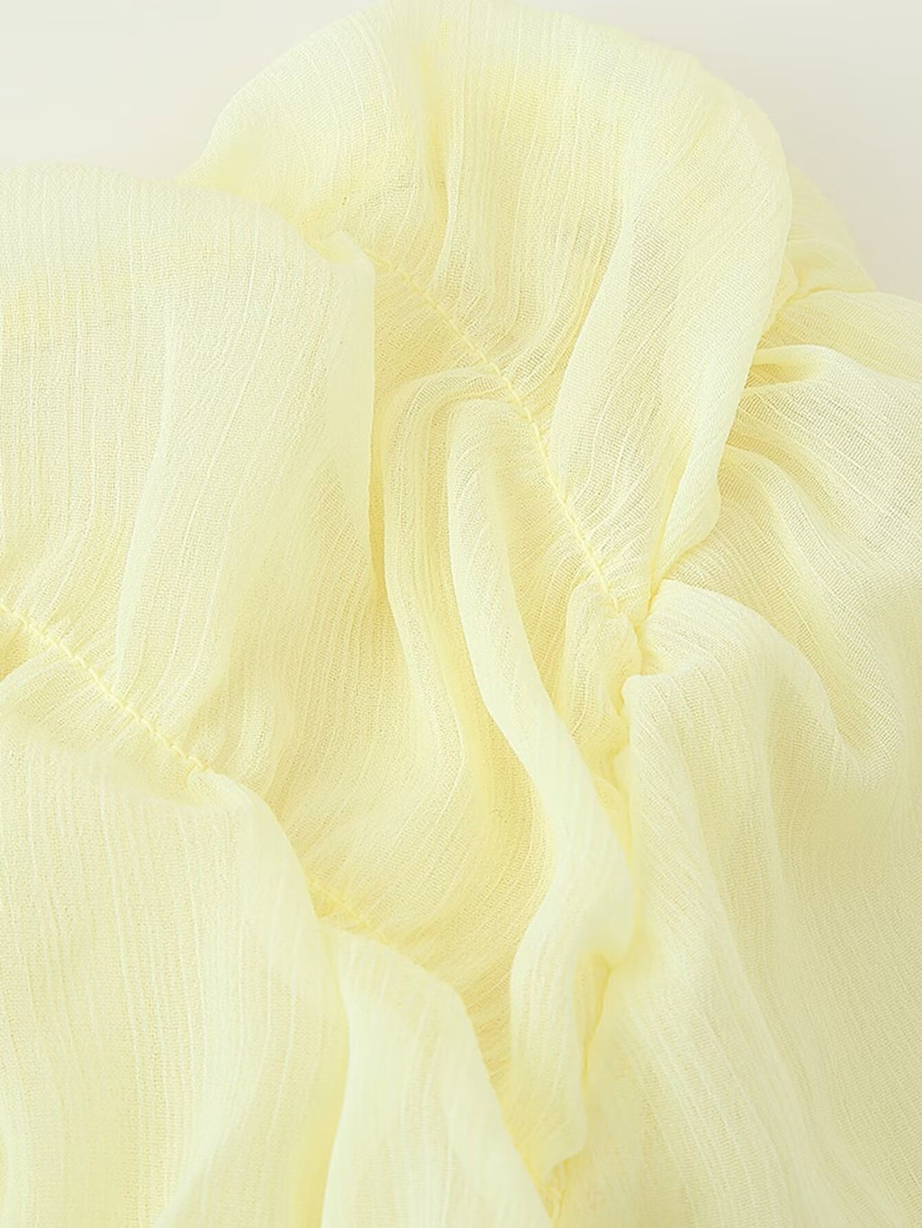 Summer Pleated Round-Neck Long Sleeves Maxi Dress