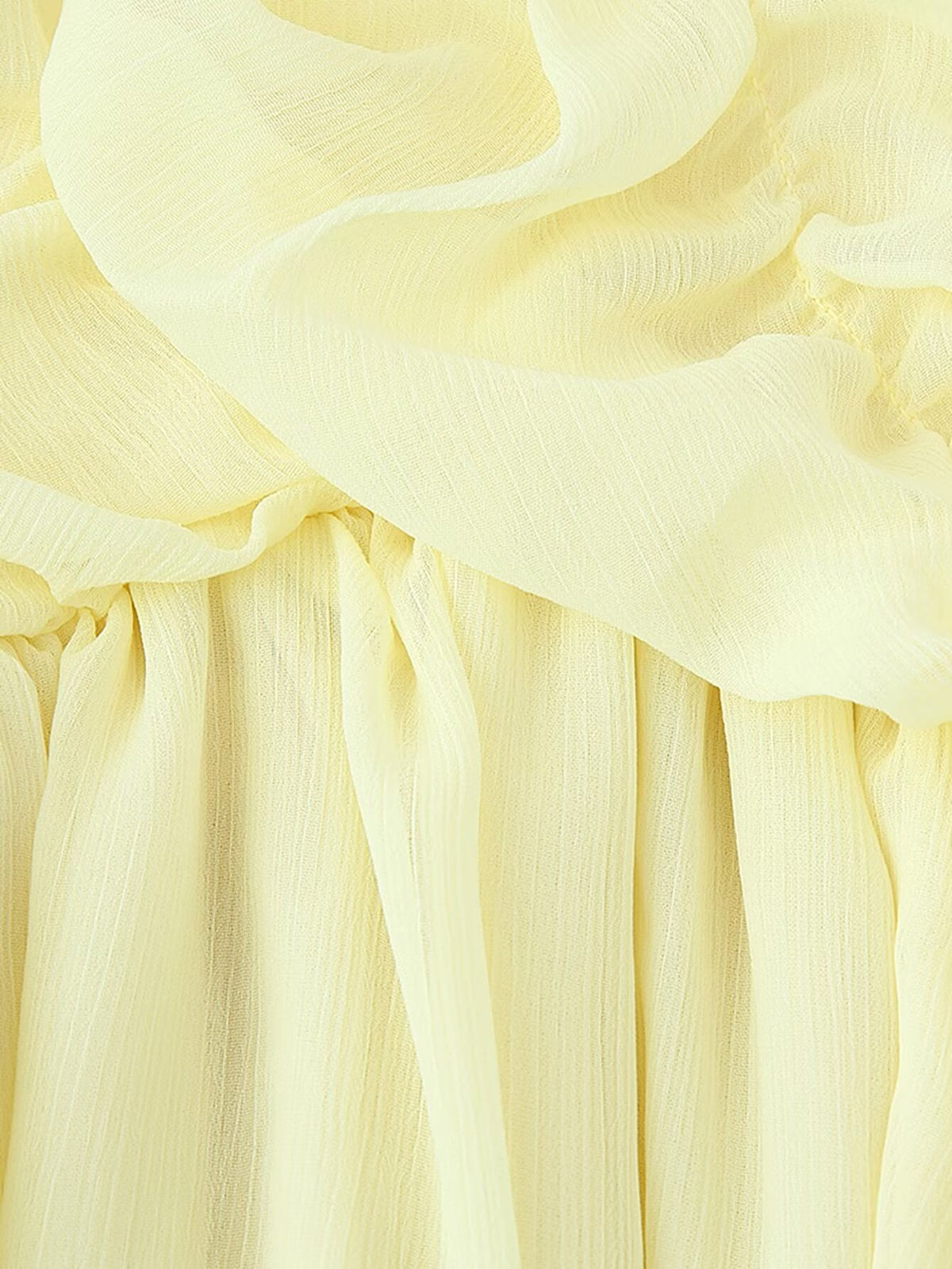 Summer Pleated Round-Neck Long Sleeves Maxi Dress