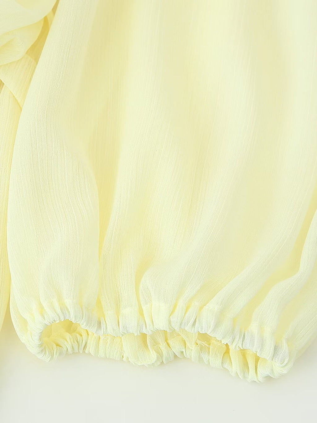 Summer Pleated Round-Neck Long Sleeves Maxi Dress
