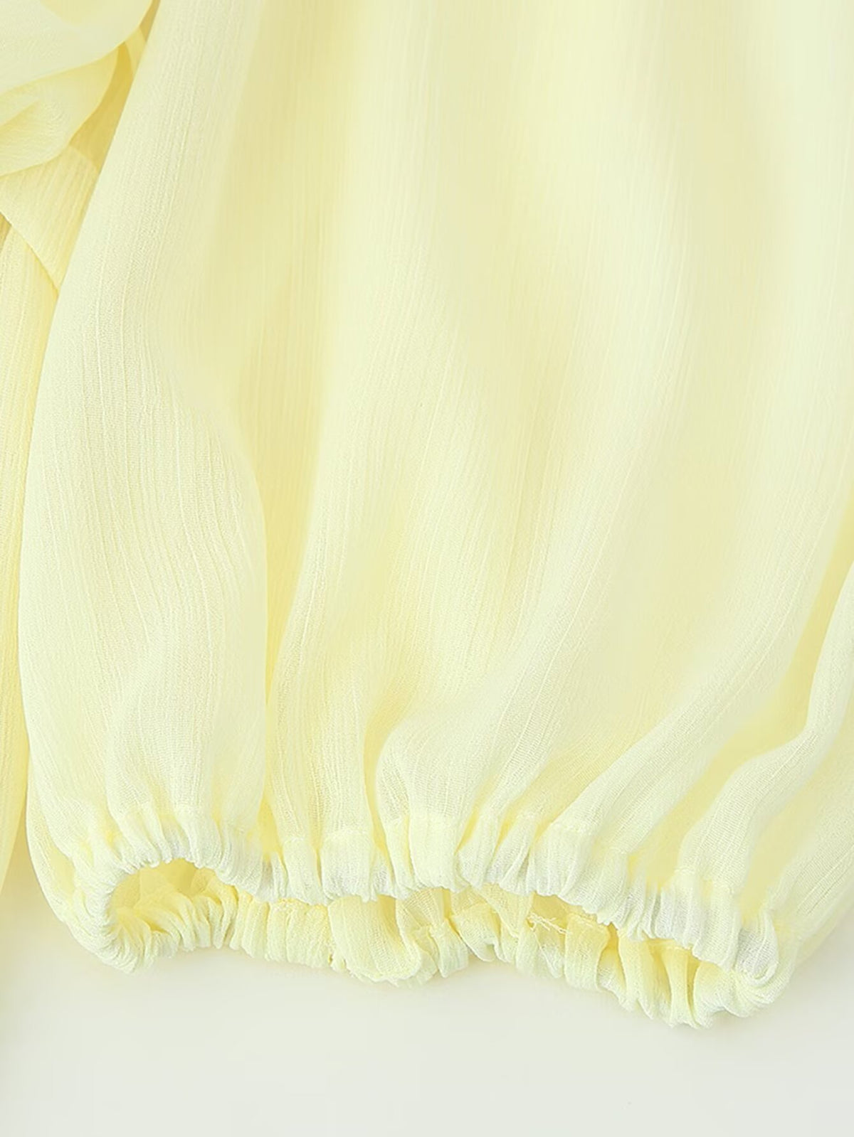 Summer Pleated Round-Neck Long Sleeves Maxi Dress