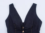Slim Fit Denim Cropped Top