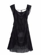 Women's Off-Shoulder Ruffle Backless High-Low Dress