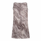 Women's Sleeveless Animal Lace Up Vest and Skirt Two-Piece Set