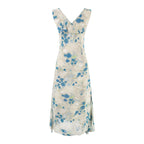 Women's Summer Ruffled Lace Up Sexy Casual Printing Maxi Dress