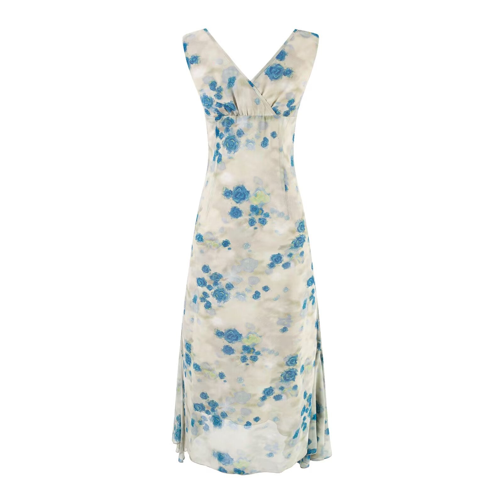 Women's Summer Ruffled Lace Up Sexy Casual Printing Maxi Dress