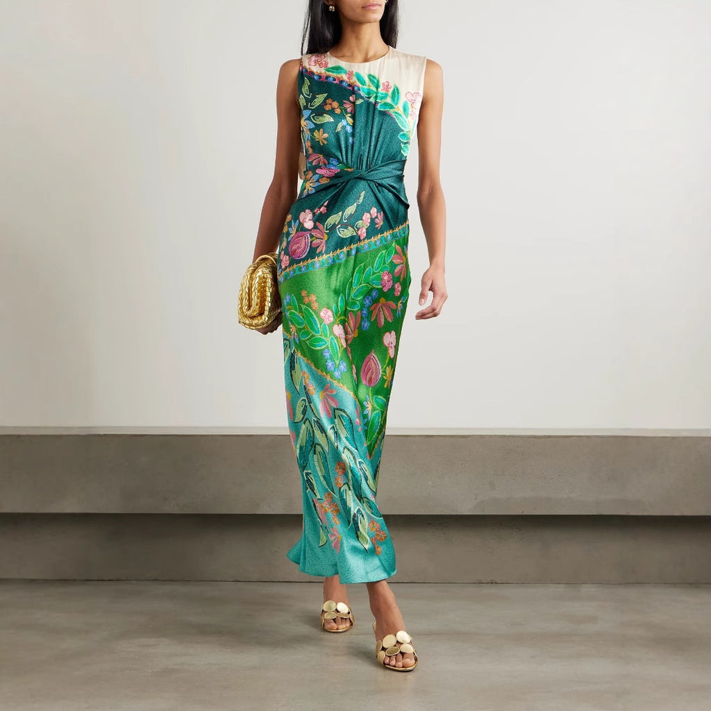 Women's Satin Sleeveless Dress
