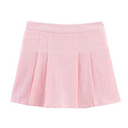 Women's Plaid Halter Top and Skirt Two-Piece Set