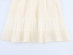 Embroidery Stitching Knitted Dress Loose Slim Fit Graceful Slip