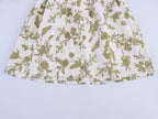 Women's V-Neck Floral Embroidered Belted Short-Sleeve A-Line Mini Dress