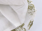 Women's V-Neck Floral Embroidered Belted Short-Sleeve A-Line Mini Dress