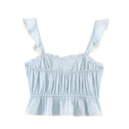 Women's Women Fashionable Fashionable Laminated Decoration Embroidered Top