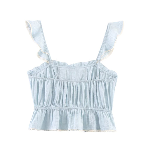 Women's Women Fashionable Fashionable Laminated Decoration Embroidered Top