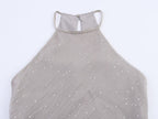 Women's French Swing Collar Sling Dress Women Summer High Grade Waist Tight Sheath Dress