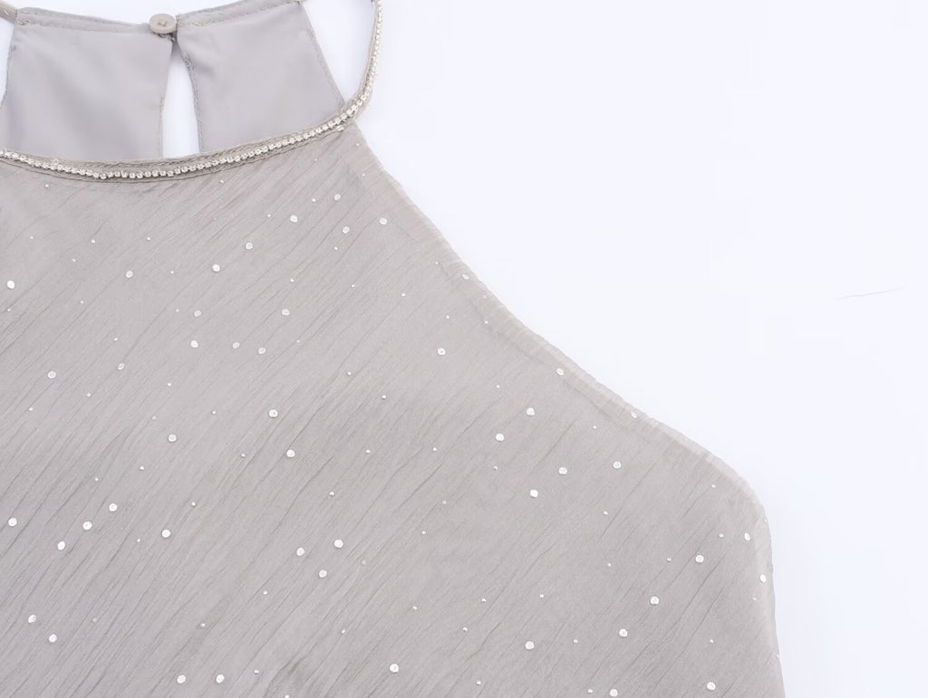 Women's French Swing Collar Sling Dress Women Summer High Grade Waist Tight Sheath Dress