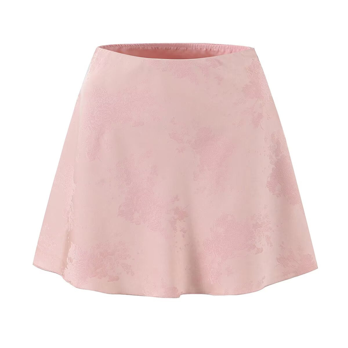 Women's Clothing Western French Jacquard Satin Skirt